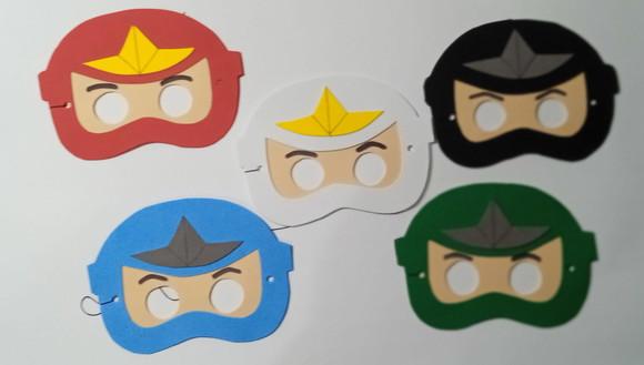Máscaras Ninja Go de Eva para Lembrancinhas de Festa