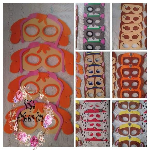 Mascaras Patrulha Canina de Eva para Lembrancinhas