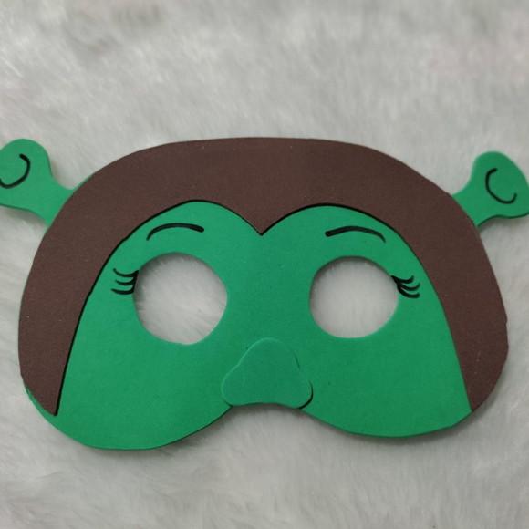 Máscaras Shrek e Fiona de Eva para Lembrancinhas de Festa