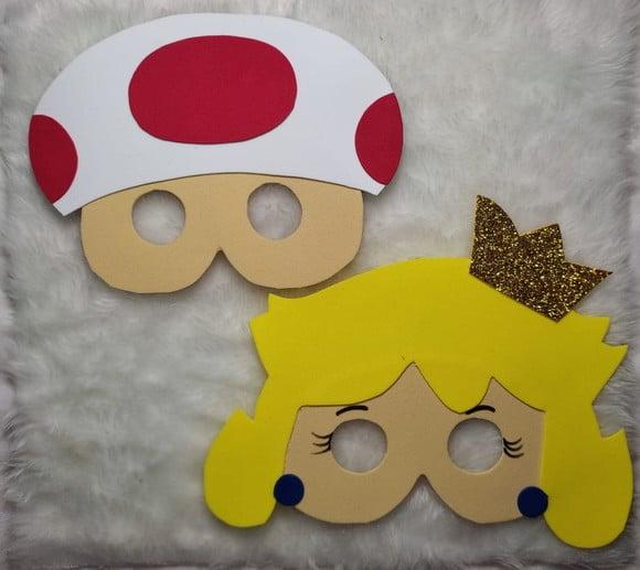 Máscaras Super Mario Bros Toda em Eva