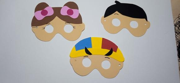 Máscaras Turma do Chaves Toda em Eva para Lembrancinhas