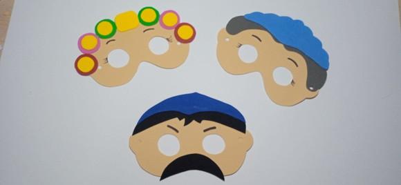 Máscaras Turma do Chaves Toda em Eva para Lembrancinhas