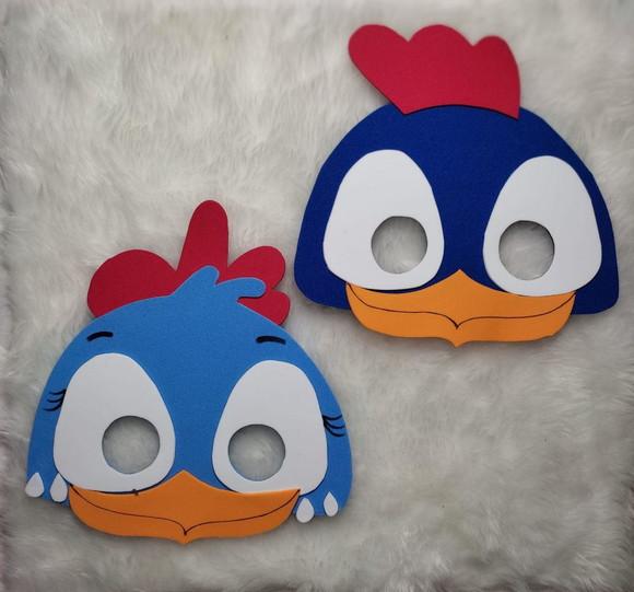 Máscaras Turma da Galinha de Eva para Lembrancinhas de Festa