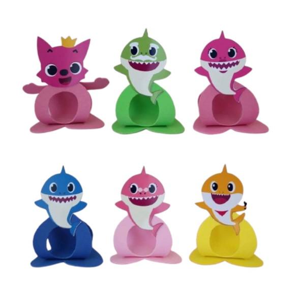 Porta Bombom Baby Shark Pacote com 10 Unidades