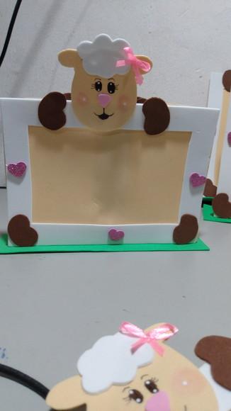 Porta Retrato Ovelhinha/fazendinha Todo em Eva