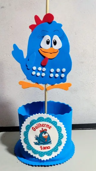 Centro De Mesa Personalizado Galinha Pintadinha Em Eva
