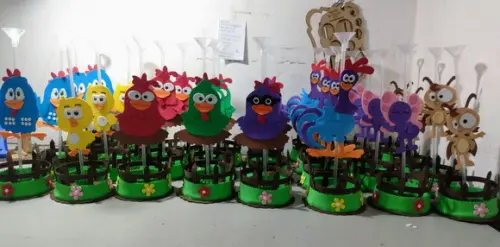 Centros De Mesa Personalizado Turma Da Galinha Pintadinha Em