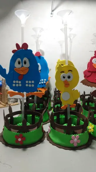 Centros De Mesa Personalizado Turma Da Galinha Pintadinha Em
