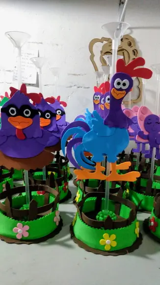 Centros De Mesa Personalizado Turma Da Galinha Pintadinha Em