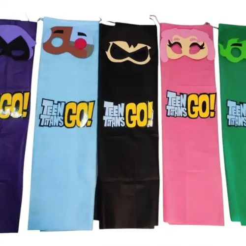 Kit Lembrancinha Jovens Titãs com Capa e Máscara para Festa
