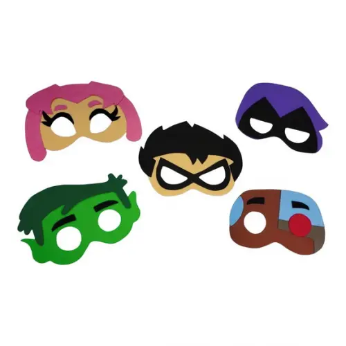 Kit Lembrancinha Jovens Titãs com Capa, Máscara e Bracelete