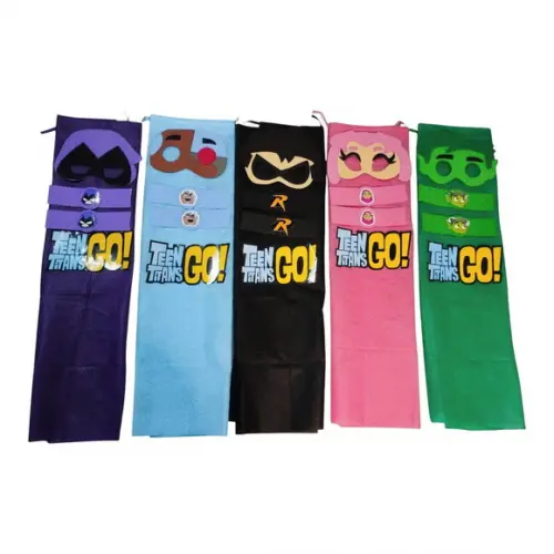 Kit Lembrancinha Jovens Titãs com Capa, Máscara e Bracelete