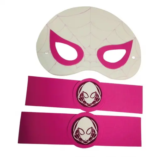 Kit Lembrancinha Spidey com Capa, Máscara e Bracelete Festa