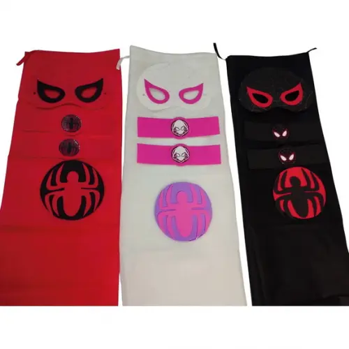 Kit Lembrancinha Spidey com Capa, Máscara e Bracelete Festa