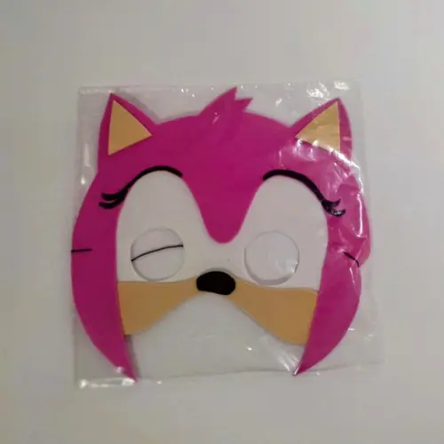 Lembrancinha Sonic Máscaras em Eva Embaladas Individualmente