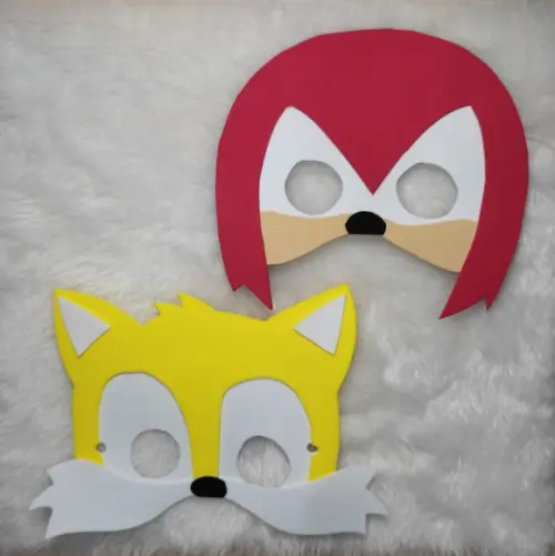 Lembrancinha Sonic Máscaras Toda em Eva