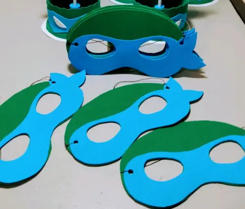 Lembrancinha Tartaruga Ninja Máscaras em Eva