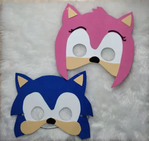 Lembrancinha Sonic Máscaras Toda em Eva