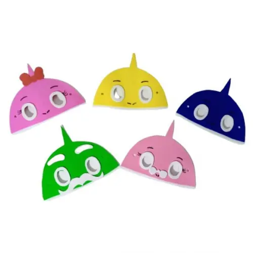 Máscaras Baby Shark Toda em Eva para Lebrancinhas De Festa Infantil