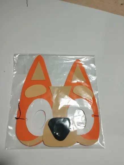 Máscaras Bluey de Eva Embaladas para Lembrancinhas de Festa