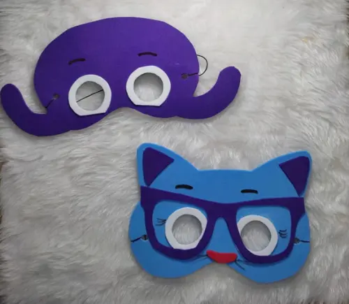 Mascaras Bolofofos em Eva para Lembrancinhas