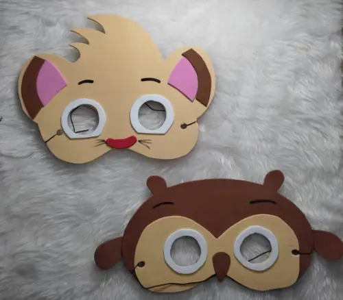 Mascaras Bolofofos em Eva para Lembrancinhas
