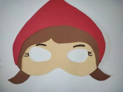 Máscaras Chapeuzinho Vermelho e Lobo Mal em Eva Lembrancinha