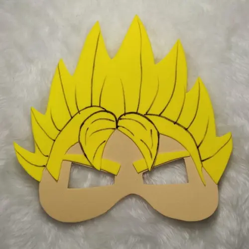 Máscaras Goku de Eva para Lembrancinhas de Festa