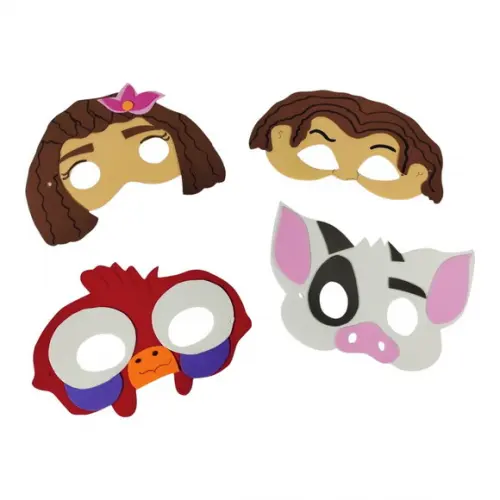 Máscaras Moana em Eva para Lembrancinha Festa Infantil