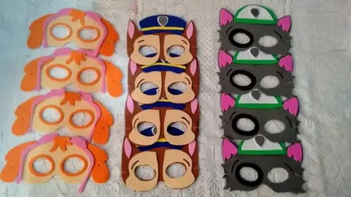 Mascaras Patrulha Canina de Eva para Lembrancinhas