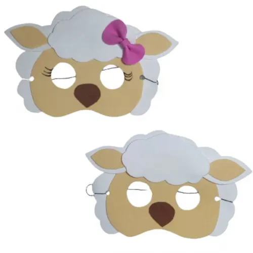 Mascaras Ovelhinha em Eva para Lembrancinhas