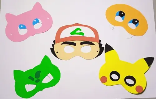 Máscaras Pokémon Toda em Eva para Lembrancinhas
