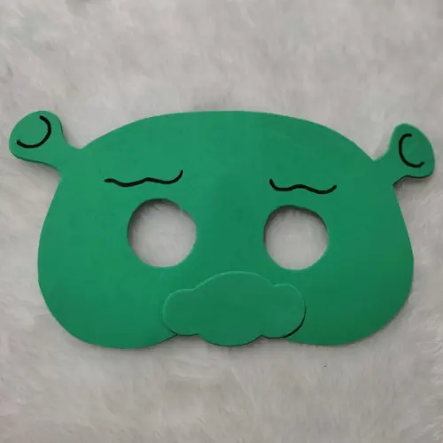 Máscaras Shrek e Fiona de Eva para Lembrancinhas de Festa