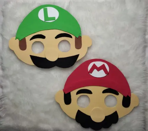 Máscaras Super Mario Bros Toda em Eva