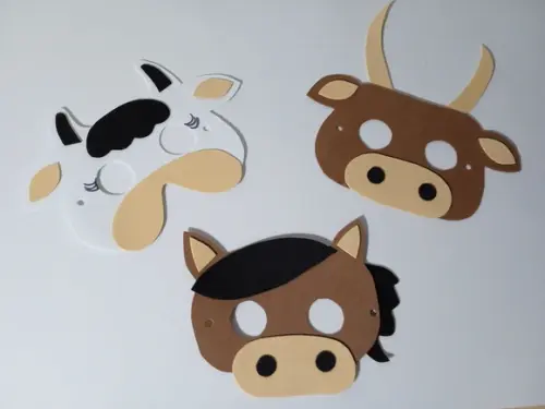 Máscaras Tema Fazendinha Toda em Eva para Lembrancnhas