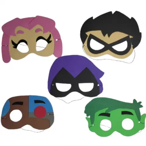 Máscaras Tema Jovens Titãs em Eva para Lembrancinhas