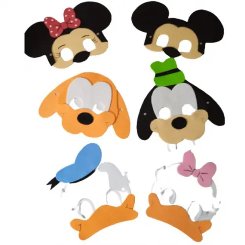 Máscaras Turma do Mickey Toda em Eva para Lembrancinham