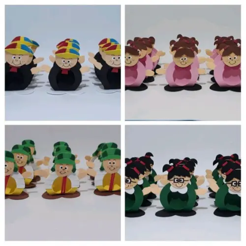 PORTA bombons TURMA DO CHAVES de eva