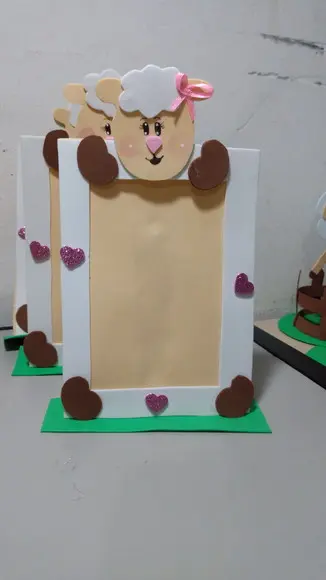 Porta Retrato Ovelhinha/fazendinha Todo em Eva