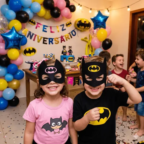 Máscaras Batman/batgirl em Eva Lembrancinha