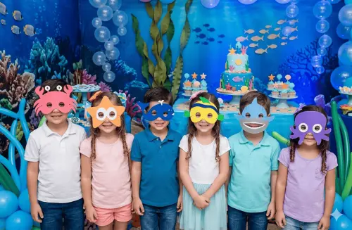 Máscaras Fundo do Mar Toda em Eva para Lembrancinhas