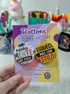 Kit Bottons - TDAH - Minha mente - Esqueci com estilo