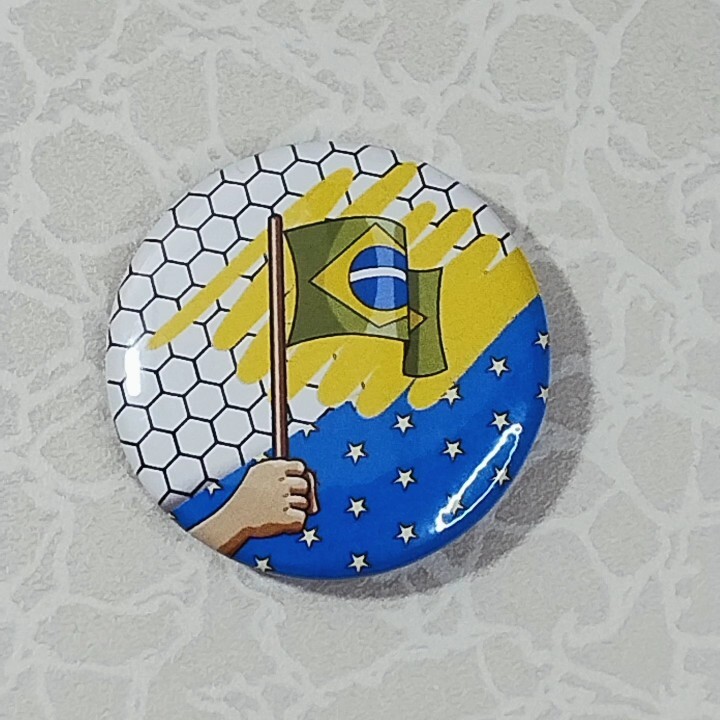 Kit Bottons - Brasil - Bandeira - Patriota - Copa