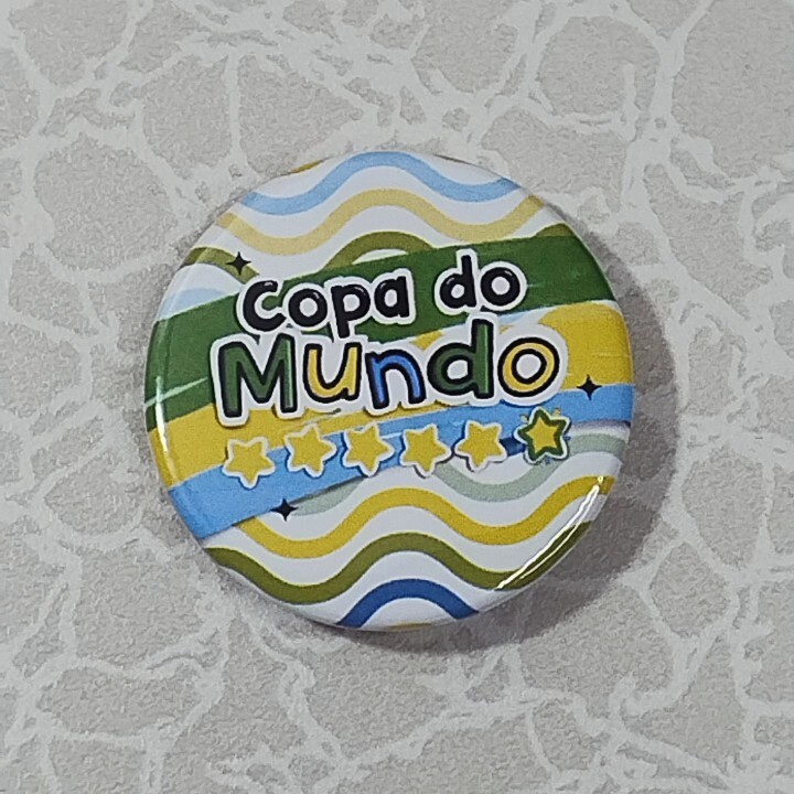 Kit Bottons - Brasil - Camiseta - Patriota - Copa - Mundo