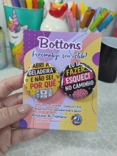 Kit Bottons - TDAH - Abri a geladeira - Eu ia fazer