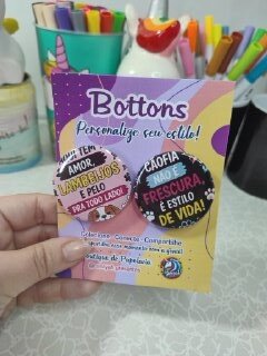 Kit Bottons - Pets - Amor lambejos - Cãofia frescura
