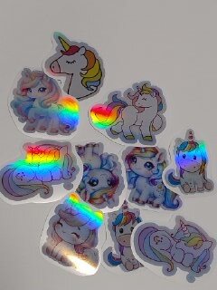 Impressão A4 - Personalizado - Adesivo Vinil Holográfico A4
