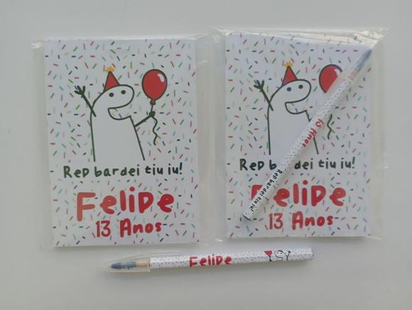Bloquinho com Caneta Flork Happy Birthday