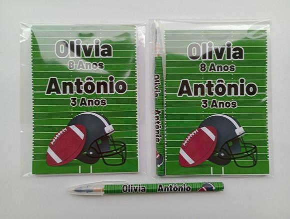 Bloquinho com Caneta Futebol Americano