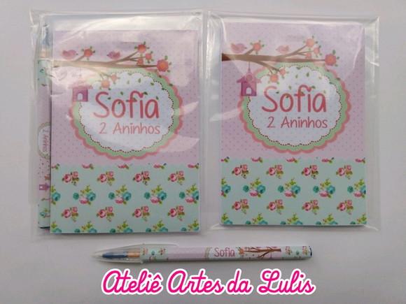 Bloquinho com Caneta Jardim Encantado